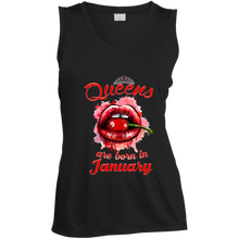 Load image into Gallery viewer, Queens Are Born In January T-Shirt Sexy Lip